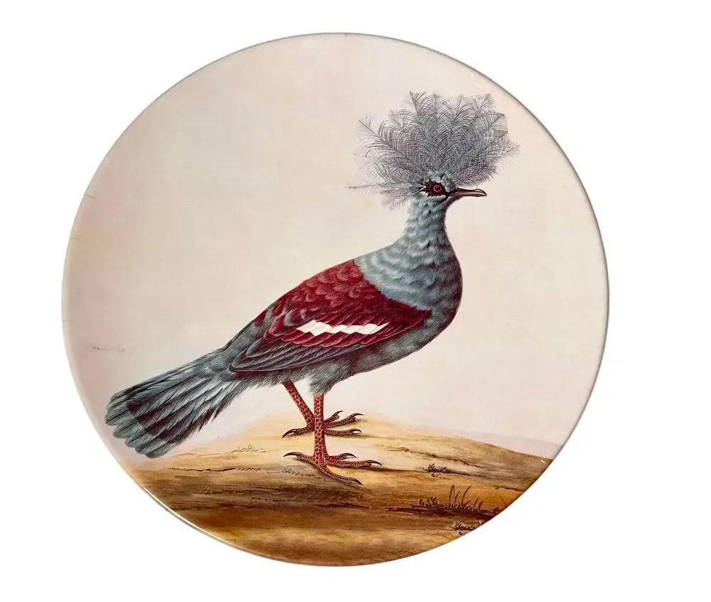 Vintage Z Gallerie Assorted Bird Images Melamine Plates Set Of 4